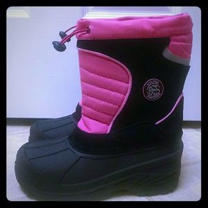 Totes Girl's Snow boots size 2 pink black